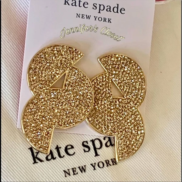 Kate Spade Jewelry, Kate Spade Pave Statement Stud Earrings, Color: Gold, Size: Os, Jennif_Closet&s Closet