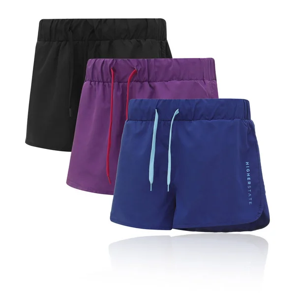 Higher State Women's Running Shorts (3 Pack) - Pink/Black/Purple - EU S