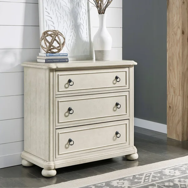 Homestyles Provence Antiqued White 3 Drawer Chest - 5502-41