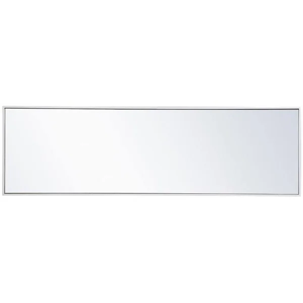 Elegant Lighting Metal Frame Rectangle Mirror 18x 60 inch in White