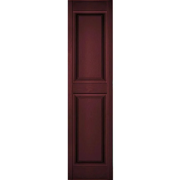 14 3/4x22W x 51x22H Lifetime Vinyl, Standard Two Equal Panels, Raised Panel Shutters, w/Installation Shutter-Lok&s & Matchin
