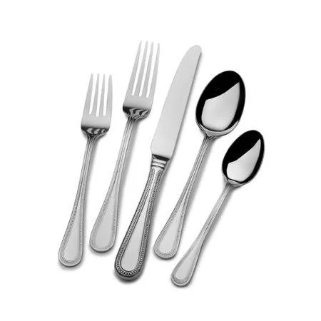 St. James 77 Piece Euro Bead Flatware Set, Service for 12