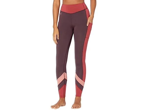 Smartwool Merino Sport Fleece Colorblock Tight - Women's Woodsmoke, S