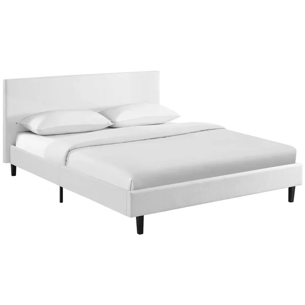 Modway Anya Full Bed White Fabric