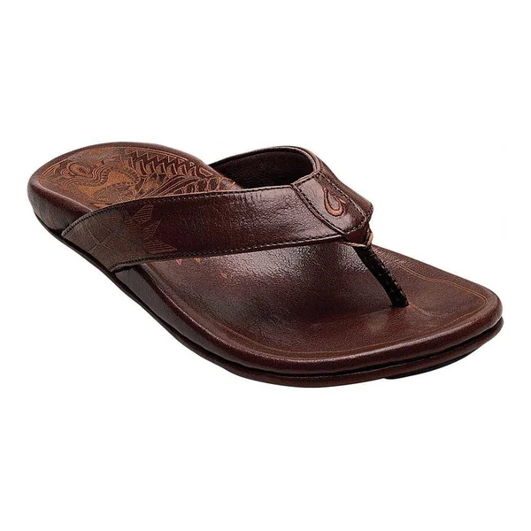 OluKai Kulia Men's Sandals Dark Wood/Dark Wood : 8 D - Medium