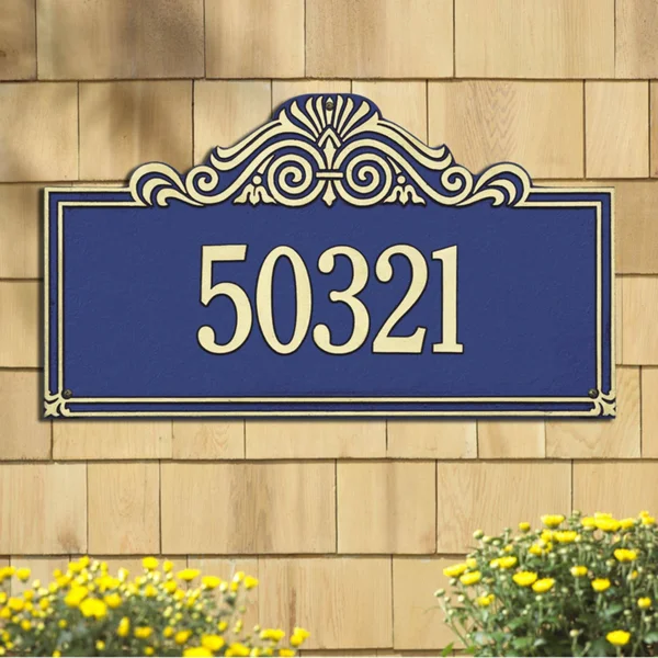 Whitehall Villa Nova 1 Line Wall Plaque Dark Green/Silver Letters