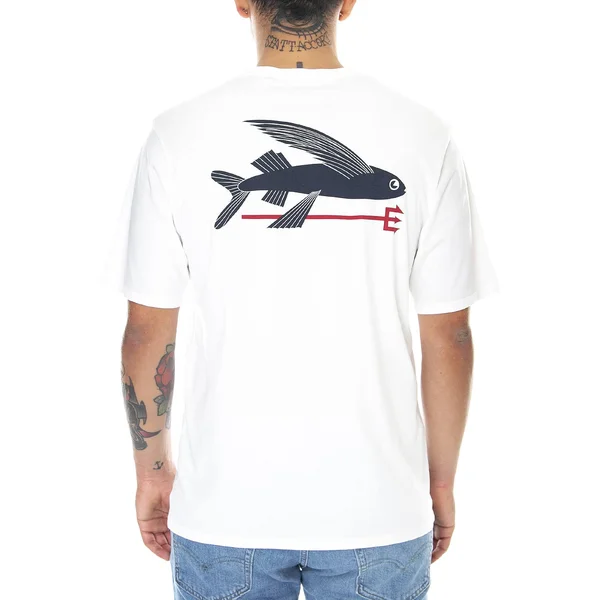 Patagonia Flying Fish Organic T-Shirt - Men's White - S