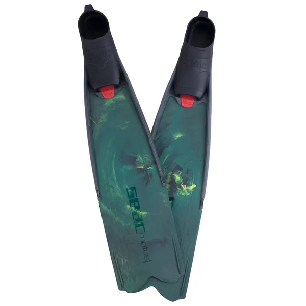 Seac Motus Camo Blue Spearfishing Fins - 9.5-10