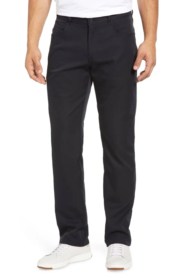 Peter Millar Men's eb66 5-Pocket Performance Pants, Black, Men's, 32