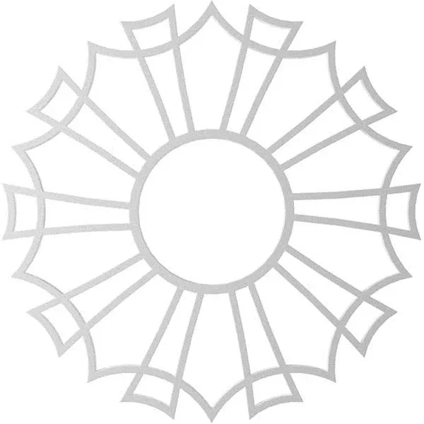 Ekena Millwork CMPP32AUSNI 32x22OD x 11 1/4x22ID x 1x22P Augustus Architectural Grade PVC Pierced Ceiling Medallion - Nickel