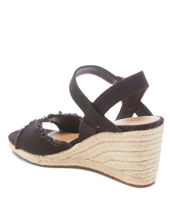 Women's Lucky Brand Mindra Espadrille Wedge, Size: 7.5, Black