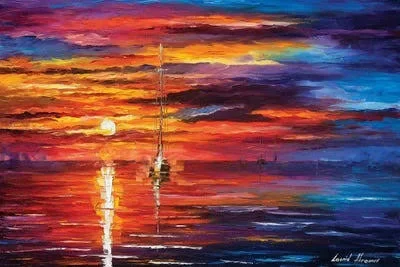 iCanvas Wall Art Leonid - Leonid Afremov Sky Glows Wrapped Canvas