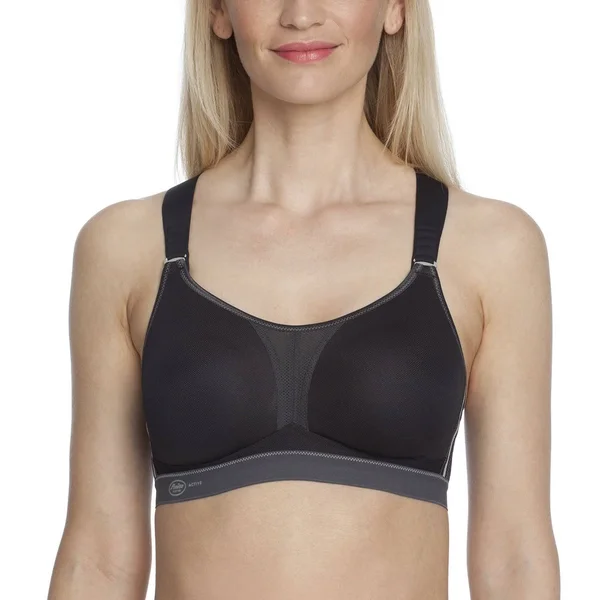 Anita Active Dynamix Star Max Support Sports Bra - Black and Anthracite