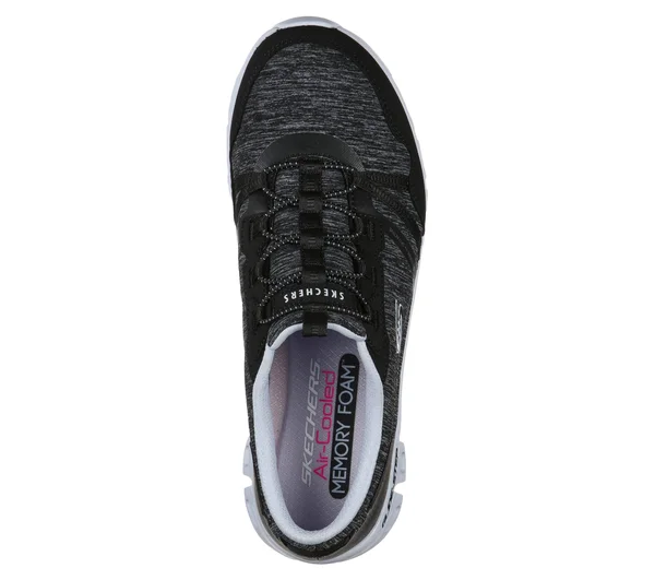 Skechers Women's Glide Step Stepping Up Sneaker - Black/Lavender