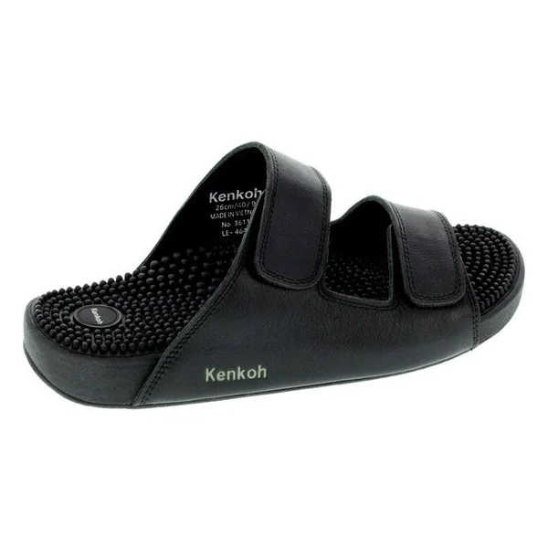 Kenkoh Sport Black Leather Massage Sandal 30
