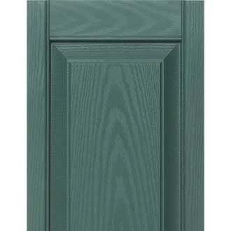 Builders Edge 12 in. x 39 in. Raised Panel Vinyl Exterior Shutters Pair in Black
