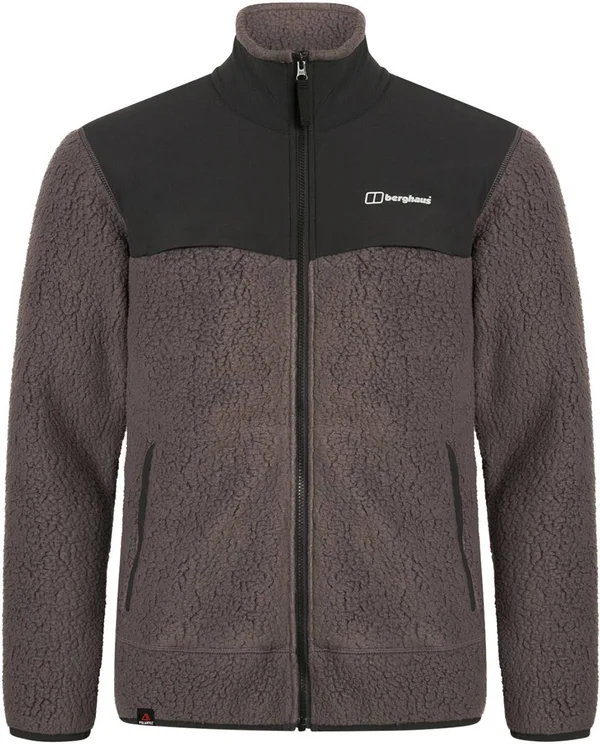 Berghaus Syker Mens Fleece Jacket Grey Pinstripe/Jet Black XL