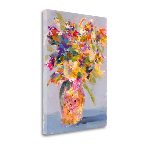 Tangletown Fine Art Lavender Vase by Pamela J. Wingard, Giclee Print on Wrap Canvas, 21x29x22