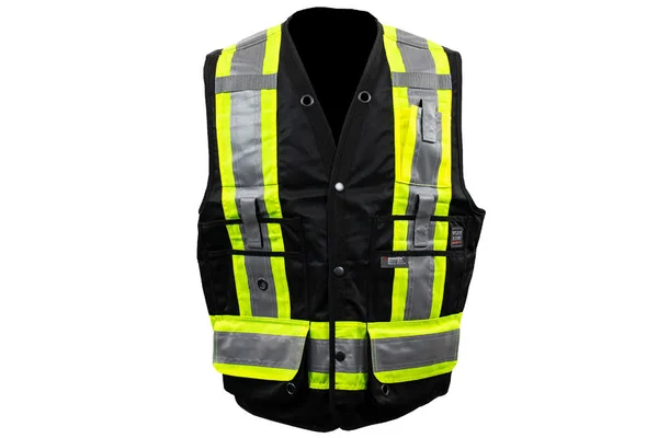Work King Hi-Vis Black Safety Surveyor Vest