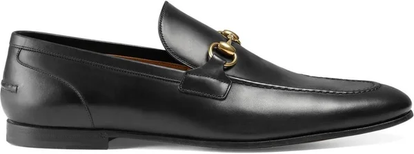 Gucci Jordaan Leather Loafer - Black - Loafers