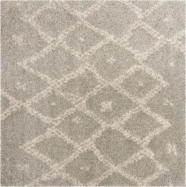 Safavieh Arizona Shag ASG747D 6&7x22 x 6&7x22 Square Grey - Ivory Area Rug