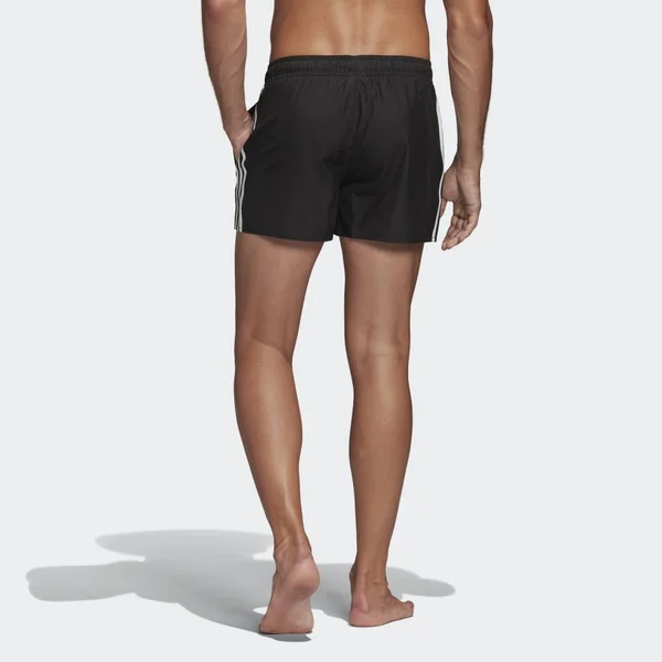 Adidas Men's 3-Stripes CLX Swim Shorts-Black Xs