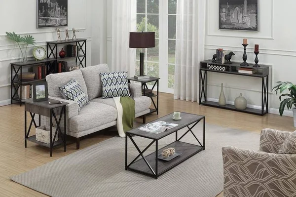 Convenience Concepts Tucson 4 Tier Bookcase - Weathered Gray