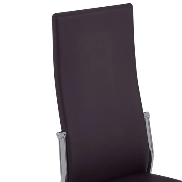 vidaXL Dining Chairs 4 Pcs Brown Faux Leather