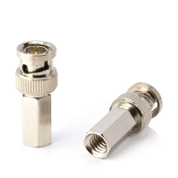 The Cimple Co - RG59 Coaxial Cable Connector, Screw on (Twist on) - SDI, HD-SDI, Cctv, Security, Video Card, Camera, Solderless