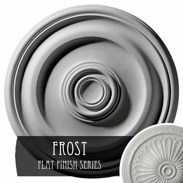 15 3/4x22OD x 1 1/2x22P Devon Ceiling Medallion (Fits Canopies Up to 3 5/8x22) - Hand-Painted Frost