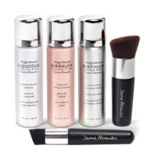 MagicMinerals Deluxe Airbrush Foundation Set by Jerome Alexander, 5 Piece Spray