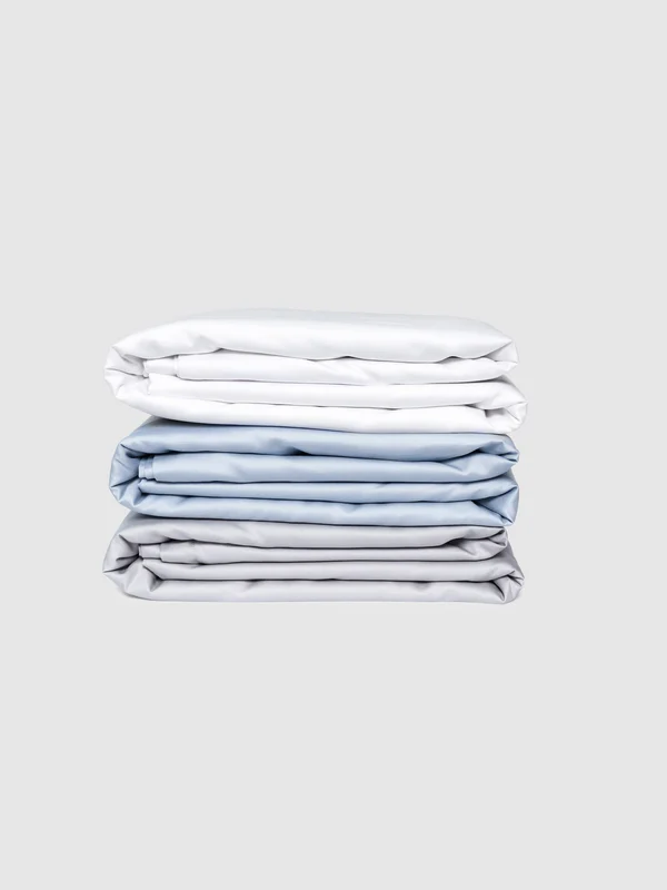 Molecule Cool Duvet COVER, King, Powder Blue