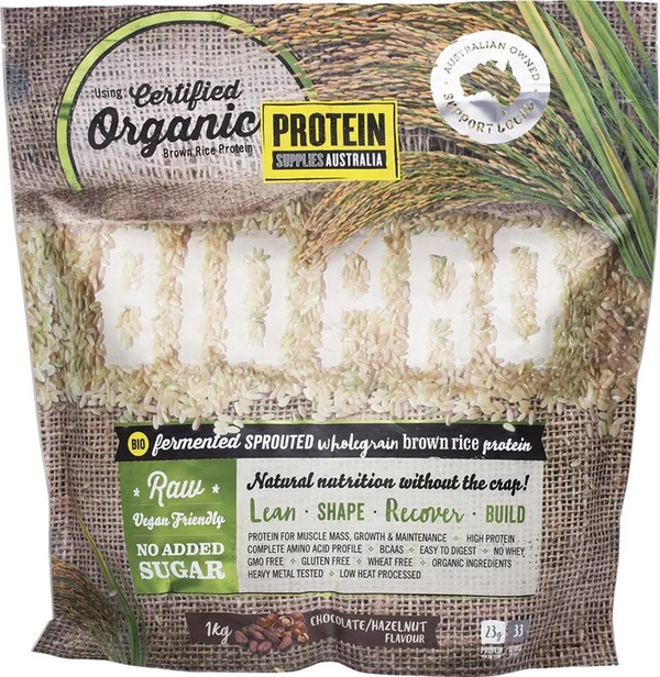 Protein Supplies Australia Biopro (Sprouted Brown Rice) Chocolate & Hazelnut 1kg