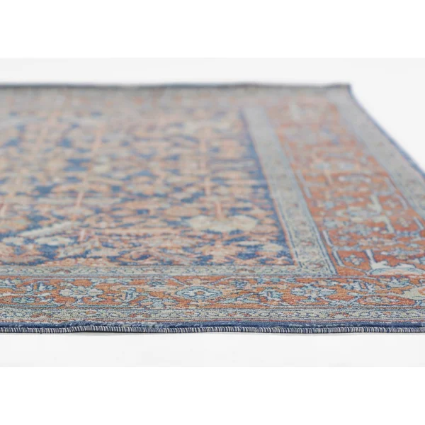 Momeni Lillihan LIH-1 Navy Area Rug 9&3x22 x 11&10x22