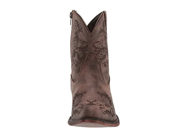Roper Women's Short Stuff Zip Brown Fashion Boots