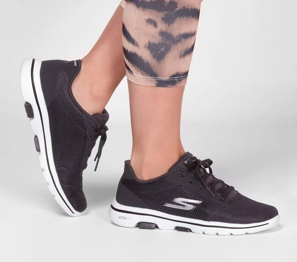 Skechers Women's GOwalk 5 Lucky Sneaker - Black/White