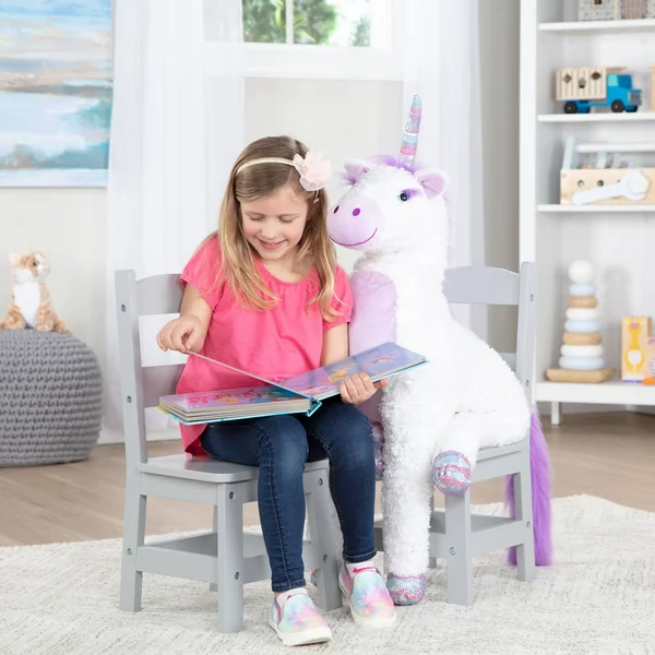 Melissa & Doug Wooden Chair Pair - Gray