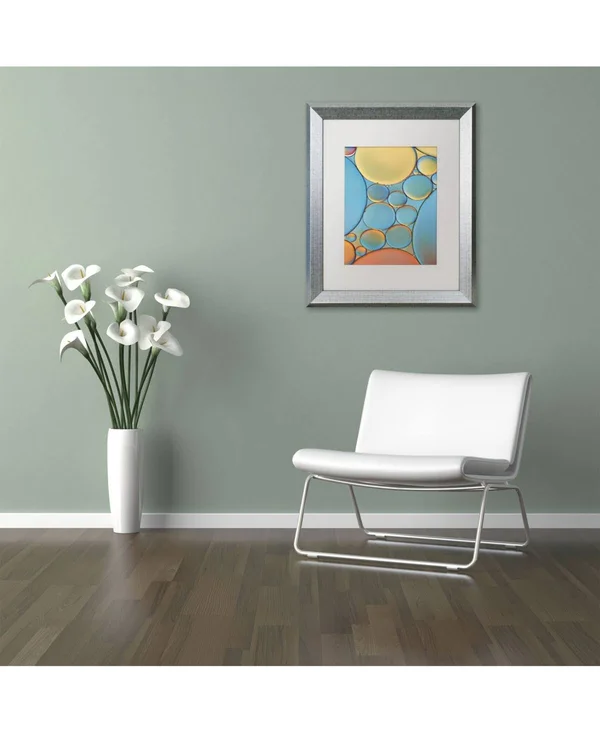 Trademark Fine Art Blue and Apricot Drops by Cora Niele Framed Photographic Print - Size: 14x22 H x 11x22 W x 0.5x22 D - Frame Co