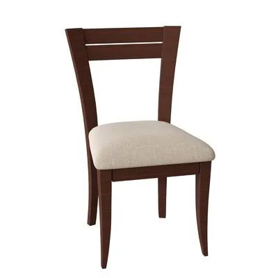 Tylor Ladder Back Side Chair Corrigan Studio Frame Color: Walnut, Upholstery Color: Charcoal