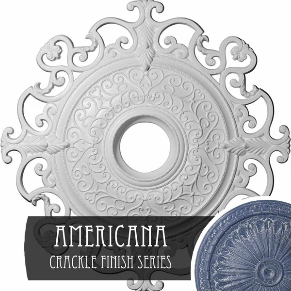38 3/8x22OD x 6 5/8x22ID x 2 7/8x22P Orleans Ceiling Medallion (Fits Canopies Up to 8 1/4x22) Ekena Millwork Finish: Americana C