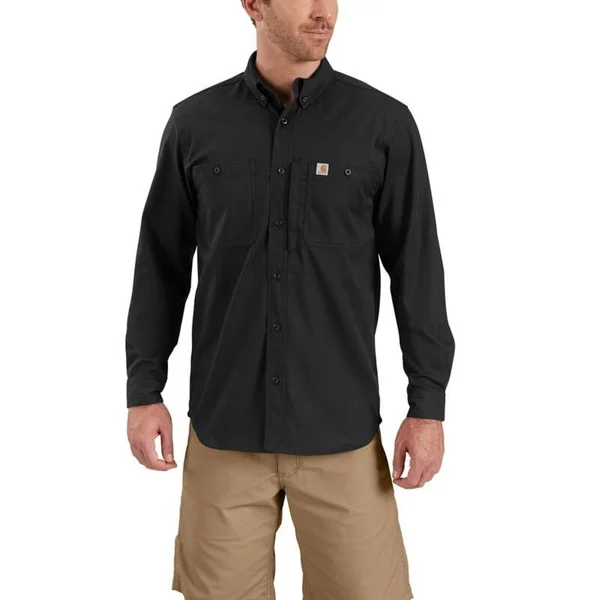 Carhartt Rugged Professional Series Men's Long-Sleeve Shirt, Dark Khaki, XL Tall