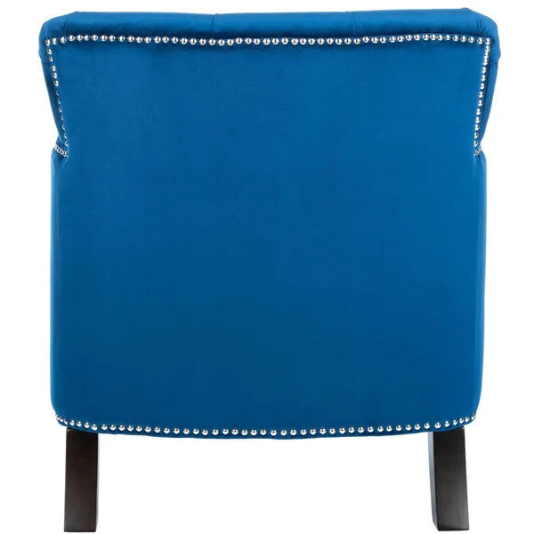 Safavieh Colin Tufted Club Chair - Navy, Espresso