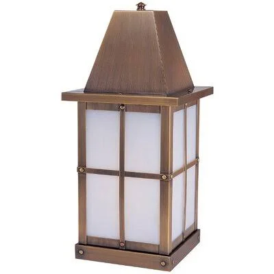 Hartford 1 -Light Hardwired Pier Mount Light Arroyo Craftsman Size: 18.5x22 H x 8x22 W - Finish: Slate, Shade Type: White Opalesc