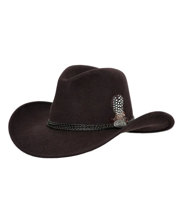 Outback Trading Shy Game - Brown Australian Wool Hat