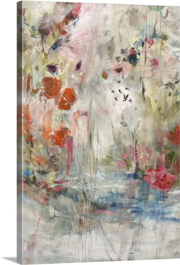 Flamingo Pond - Canvas Wall Art, 20x30, Great Big Canvas