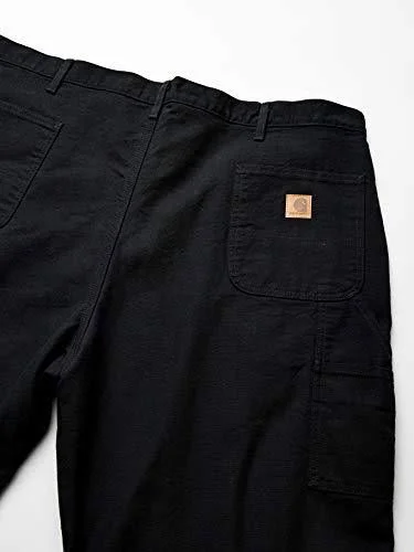 Carhartt Washed Duck Flannel Lined Work Dungaree Pants - Men's Black