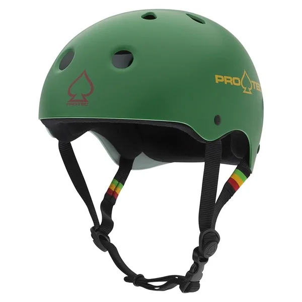 Pro-Tec Classic Skate Helmet- Matte Rasta Green - S