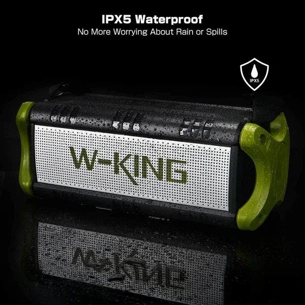 50w(70w Peak) Wireless Bluetooth Speakers Built-in 8000mAh Battery Power Bank - W-King Outdoor Portable Waterproof TWS, NFC Speak