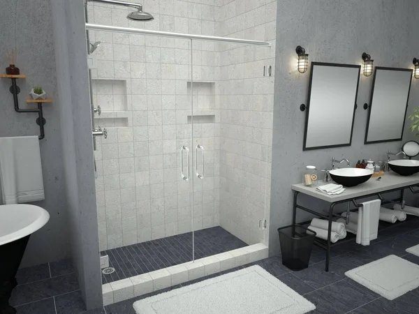 Tile Redi Base 3460L-PVC Single Curb Shower Pan with Left Drain