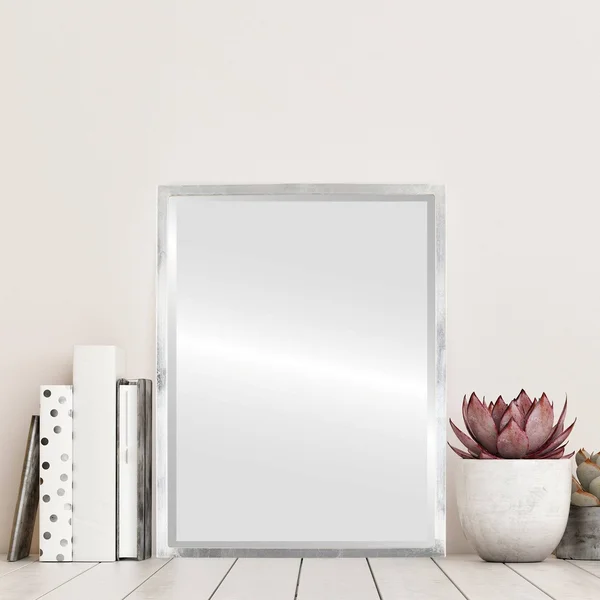 London Framed Rectangle Mirror - Sliver Brown Leaf - Silver Leaf Brown - 25 1/8x22 x 31 1/8x22
